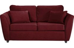 HOME Eleanor 2 Seater Fabric Sofa Bed - Wine